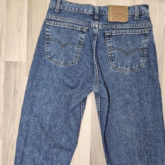 Levi's Mens Blue 550 XX Jeans Size 34×30 Medium Stone Wash Made In USA Vintage - Picture 8 of 11